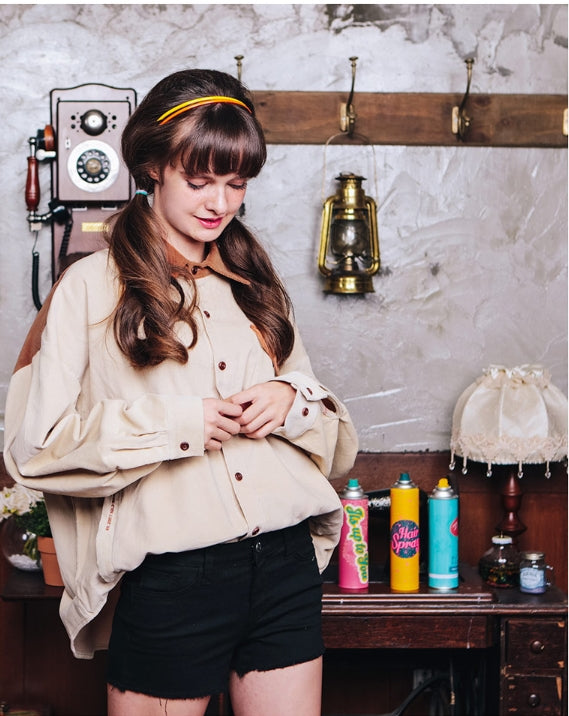 ダブルユーブイプロジェクト(WV PROJECT) LOKO CORDUROY SHIRT BEIGE MJLS7195