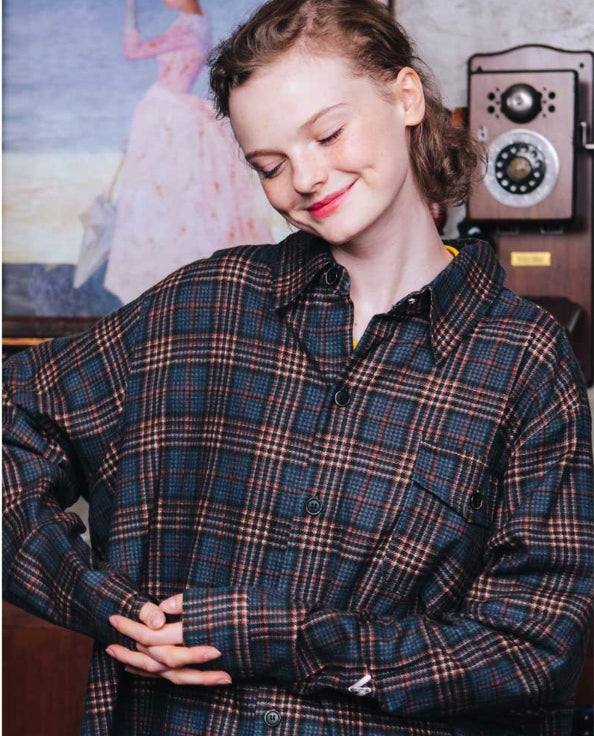 ダブルユーブイプロジェクト(WV PROJECT) DADDYLAY CHECK SHIRT NAVY JJLS7211