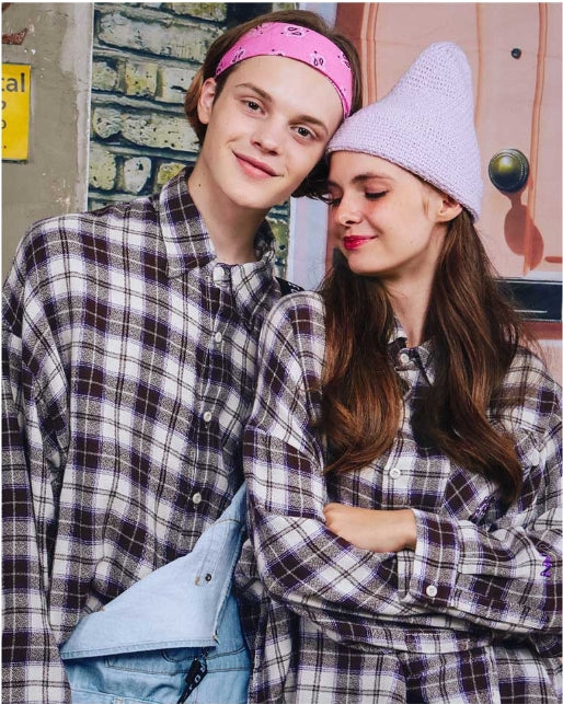 ダブルユーブイプロジェクト(WV PROJECT) TAMI CHECK SHIRT VIOLET MJLS7208