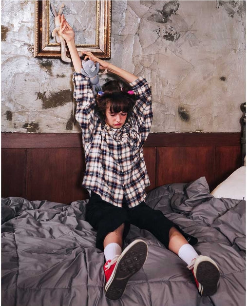 ダブルユーブイプロジェクト(WV PROJECT) TAMI CHECK SHIRT NAVY MJLS7208