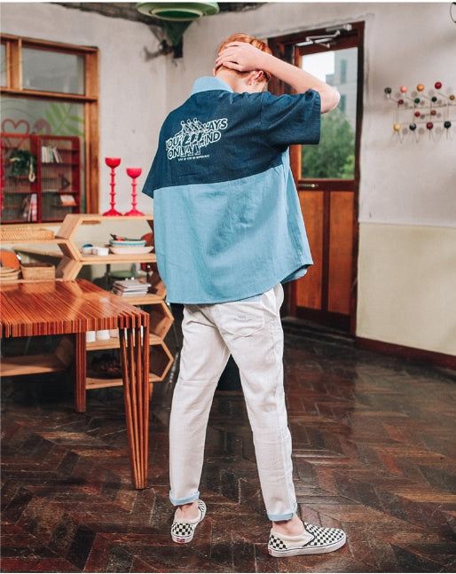 ダブルユーブイプロジェクト(WV PROJECT) MIND SHOT SLEEVE SHIRT DENIM SYSS7164