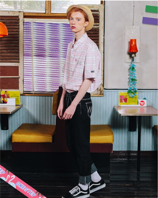 ダブルユーブイプロジェクト(WV PROJECT) CLEVER SLEEVE SHIRT PINK JJSS7159