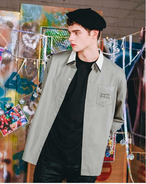 ダブルユーブイプロジェクト(WV PROJECT) HAND CUFF SHIRT LIGHT KHAKI SYLS7099