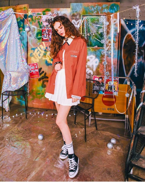 ダブルユーブイプロジェクト(WV PROJECT) HAND CUFF SHIRT DEEP ORANGE SYLS7099