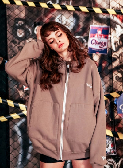 ダブルユーブイプロジェクト(WV PROJECT) PLEPOIN HOOD ZIPUP COCOA KHHD7119