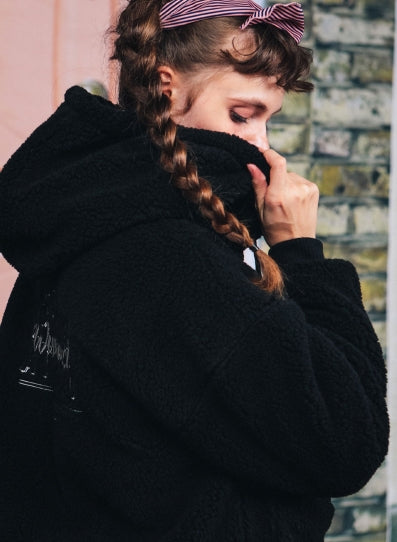 ダブルユーブイプロジェクト(WV PROJECT) TEENI WOOL HOOD ZIPUP BLACK MJHD7194