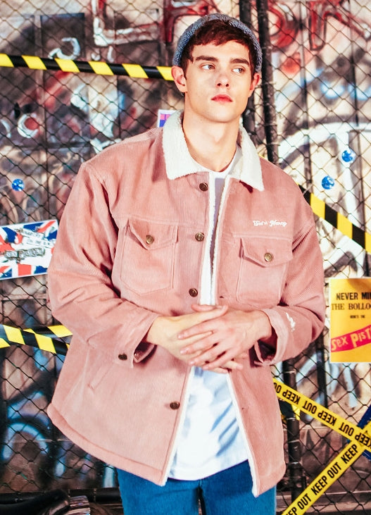 ダブルユーブイプロジェクト(WV PROJECT) CORDUROY TRUCKER JACKET PINK KHJK7115