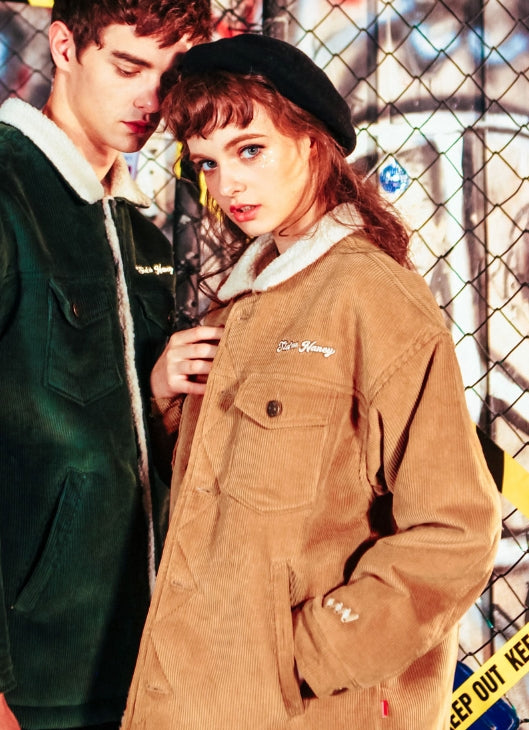 ダブルユーブイプロジェクト(WV PROJECT) CORDUROY TRUCKER JACKET BEIGE KHJK7115