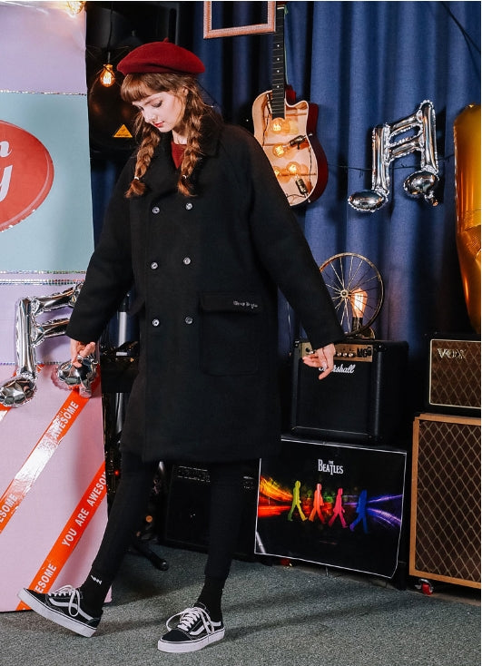 ダブルユーブイプロジェクト(WV PROJECT) WOOL SOFT DUFFEL COAT BLACK JJOT7201