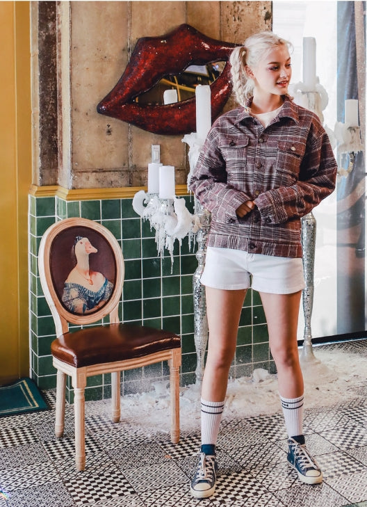 ダブルユーブイプロジェクト(WV PROJECT) TALE TRUCKER JACKET BURGUNDY MJJK7125