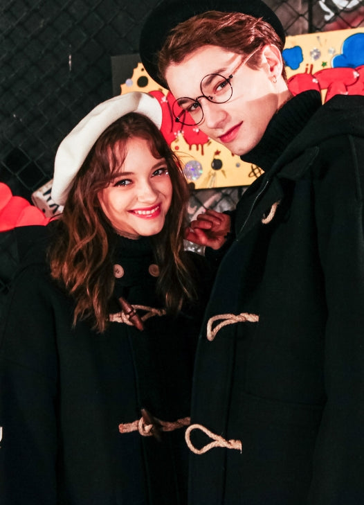 ダブルユーブイプロジェクト(WV PROJECT) OVER SIZE DUFFEL COAT BLACK JJOT7123