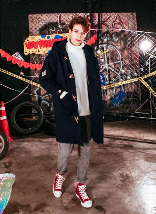 ダブルユーブイプロジェクト(WV PROJECT) OVER SIZE DUFFEL COAT DEEP BLUE JJOT7123