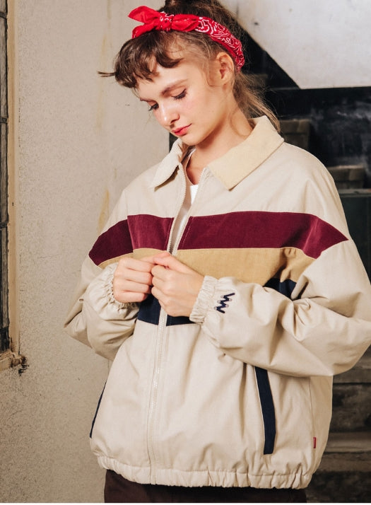 ダブルユーブイプロジェクト(WV PROJECT) LALA COACH JACKET BEIGE MJJK7196