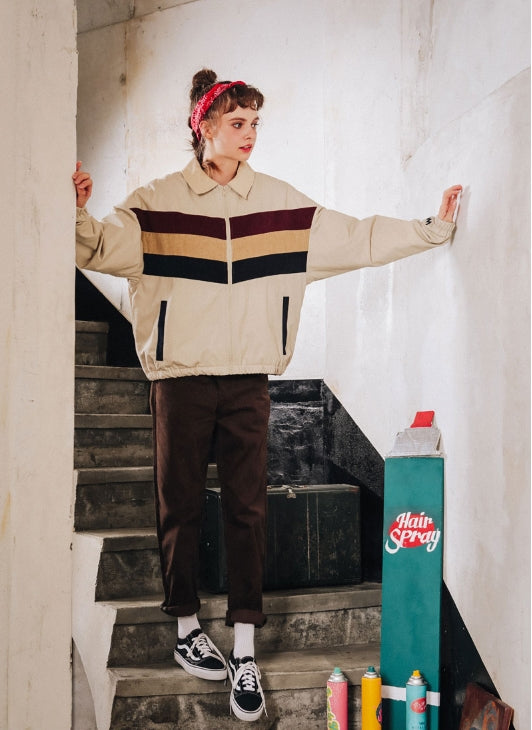 ダブルユーブイプロジェクト(WV PROJECT) LALA COACH JACKET BEIGE MJJK7196