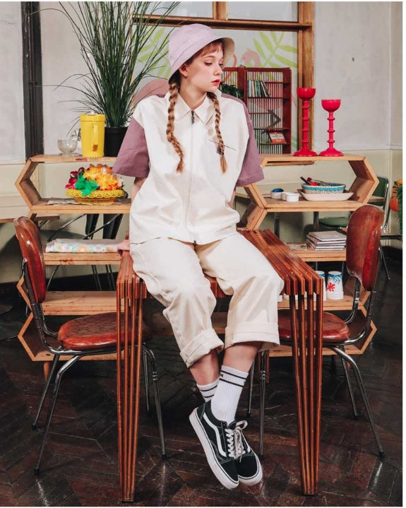 ダブルユーブイプロジェクト(WV PROJECT) COMNIER COTTON PANTS BEIGE SYLP7165