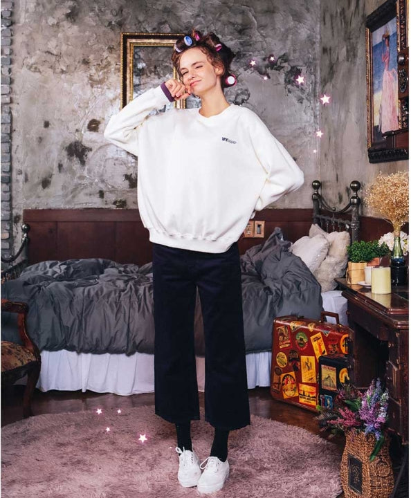 ダブルユーブイプロジェクト(WV PROJECT) COCO WIDE COTTON PANTS PURPLE MJLP7184