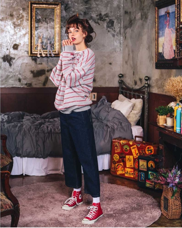 ダブルユーブイプロジェクト(WV PROJECT) COLINE WIDE DENIM PANTS BLUE MJLP7189