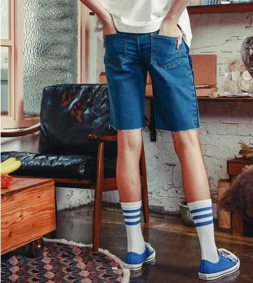 ダブルユーブイプロジェクト(WV PROJECT) TONY DENIM SHORTS BLUE KHSP7081