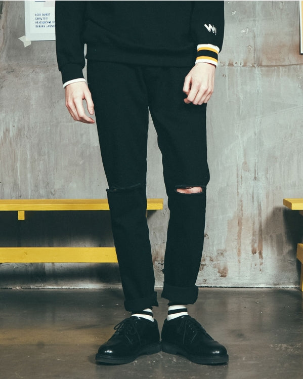 ダブルユーブイプロジェクト(WV PROJECT) LORDE DENIM PANTS BLACK MJLP7059