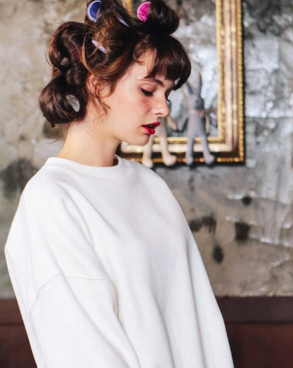 ダブルユーブイプロジェクト(WV PROJECT) BLOOMING SWEATSHIRT CREAM JJMT7204