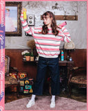 ダブルユーブイプロジェクト(WV PROJECT) LYDIA STRIPE SWEATSHIRT PINK KHMT7186