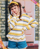 ダブルユーブイプロジェクト(WV PROJECT) LYDIA STRIPE SWEATSHIRT YELLOW KHMT7186