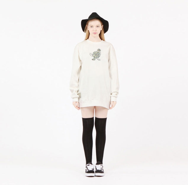 ダブルユーブイプロジェクト(WV PROJECT) LINE DAISY SWEATSHIRT JJLT0679