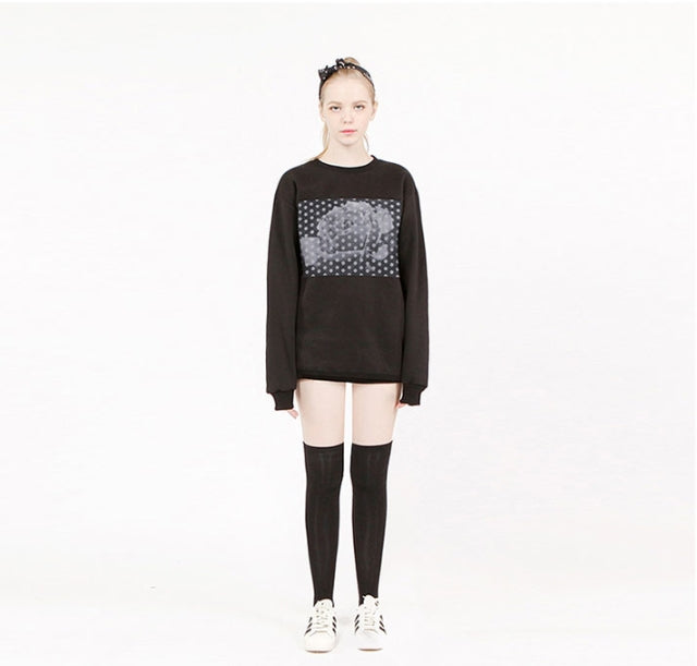 ダブルユーブイプロジェクト(WV PROJECT) DOT ROSE SWEATSHIRT UJLT0678