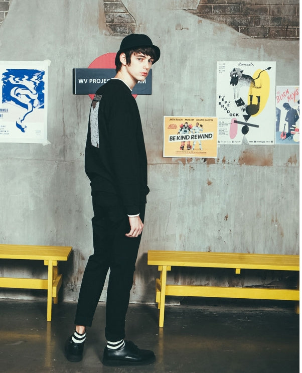 ダブルユーブイプロジェクト(WV PROJECT) GONDRY SWEATSHIRT BLACK MJMT7057