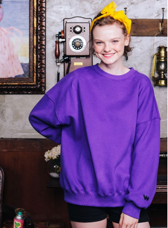 ダブルユーブイプロジェクト(WV PROJECT) BLOOMING SWEATSHIRT VIOLET JJMT7204