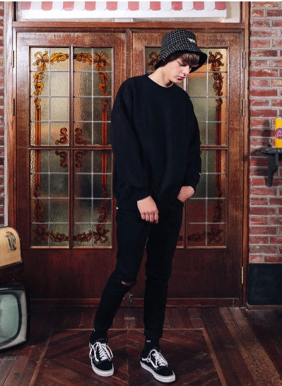 ダブルユーブイプロジェクト(WV PROJECT) BLOOMING SWEATSHIRT DARK BLACK JJMT7204