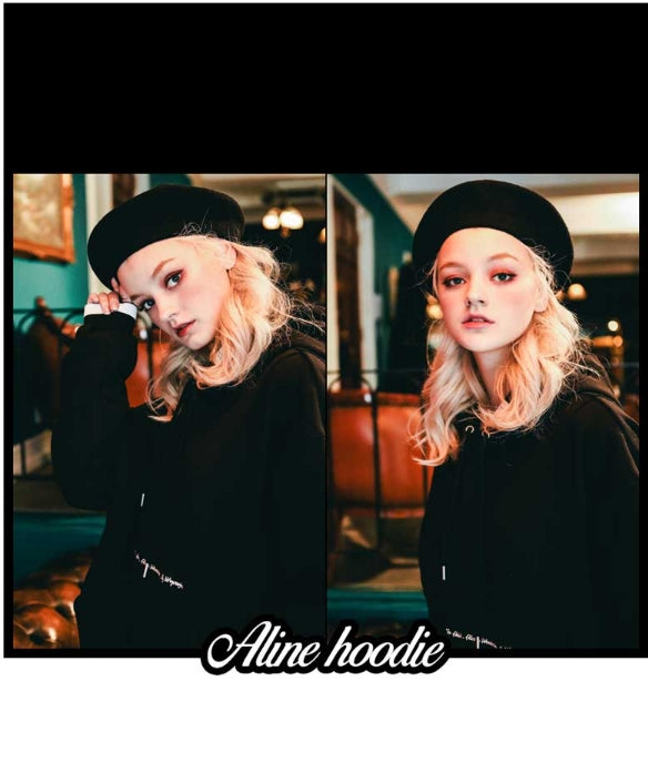ダブルユーブイプロジェクト(WV PROJECT) ALINE HOODIE BLACK MJHD7136