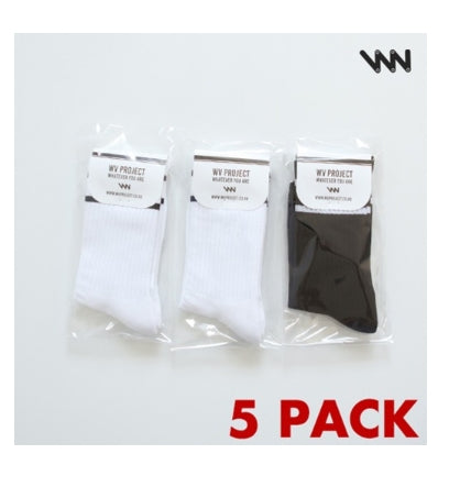 ダブルユーブイプロジェクト(WV PROJECT) LOGO CREW SOCKS 5PACK JJAC7087