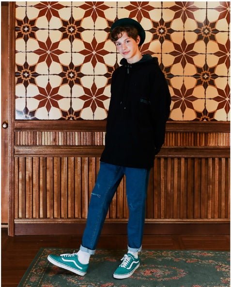 ダブルユーブイプロジェクト(WV PROJECT) ESPER POCKET FLEECE HOODY BLACK JJHD7241