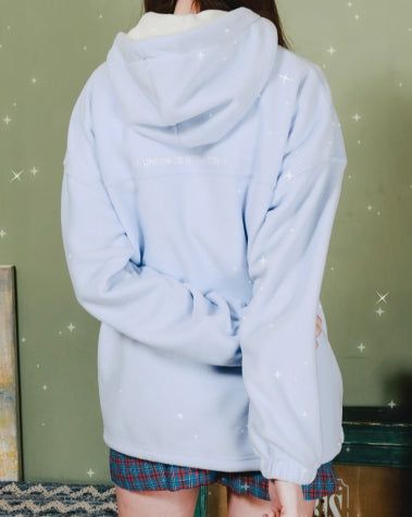 ダブルユーブイプロジェクト(WV PROJECT) ESPER POCKET FLEECE HOODY SOFTBLUE JJHD7241