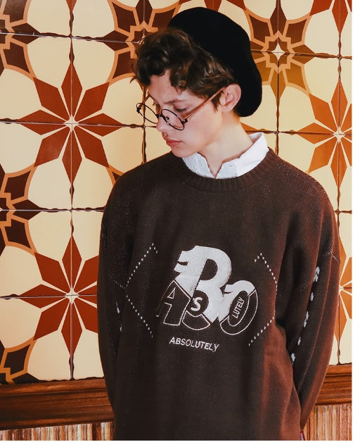 ダブルユーブイプロジェクト(WV PROJECT) REVE KNIT BROWN YRKN7217