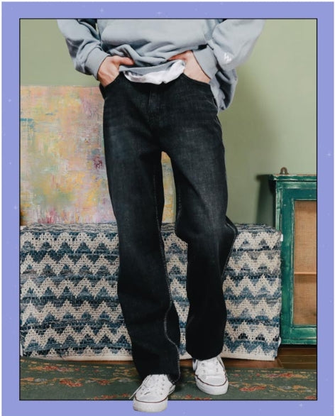 ダブルユーブイプロジェクト(WV PROJECT)HIPS DENIM WIDE PANTS MJLP7231 (BLACK)