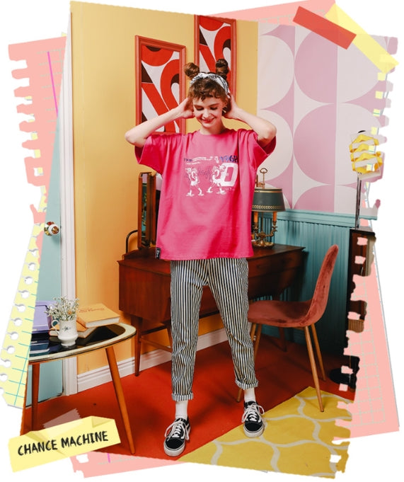 ダブルユーブイプロジェクト(WV PROJECT) TIME TRAVELER WIDE SHORT SLEEVES YRST7249 (PINK)