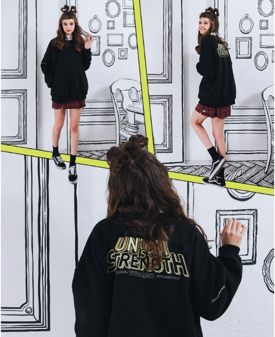 ダブルユーブイプロジェクト(WV PROJECT) UNION STAR SWEATSHIRTS BLACK MJMT7224