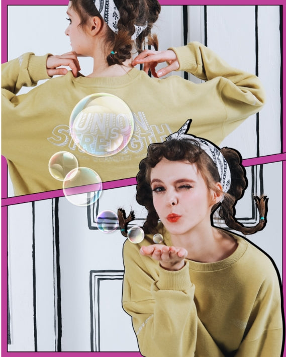 ダブルユーブイプロジェクト(WV PROJECT) UNION STAR SWEATSHIRTS OLIVE MJMT7224