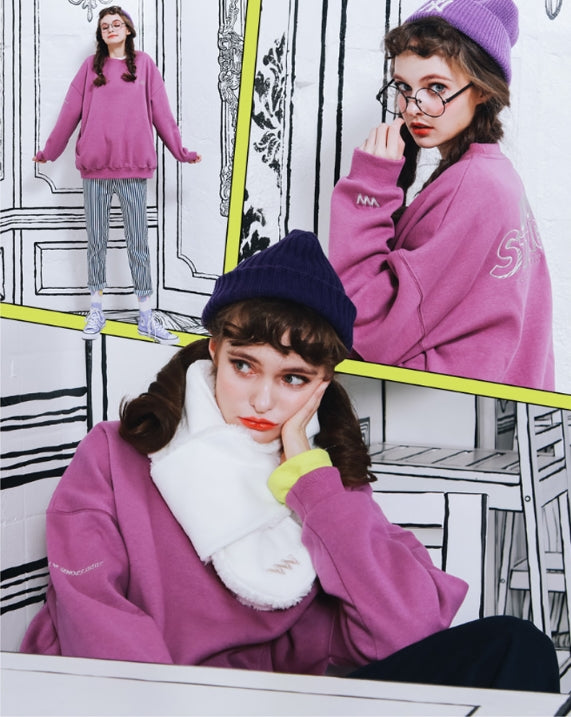 ダブルユーブイプロジェクト(WV PROJECT) UNION STAR SWEATSHIRTS PURPLE MJMT7224