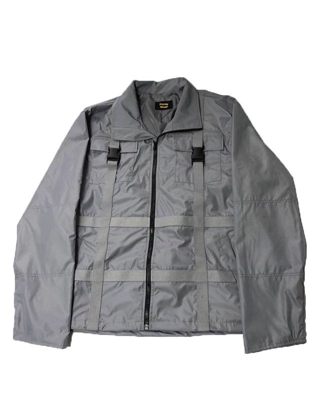 トレンディウビ(Trendywoobi) Strap Windruner Jacket　(GRAY)