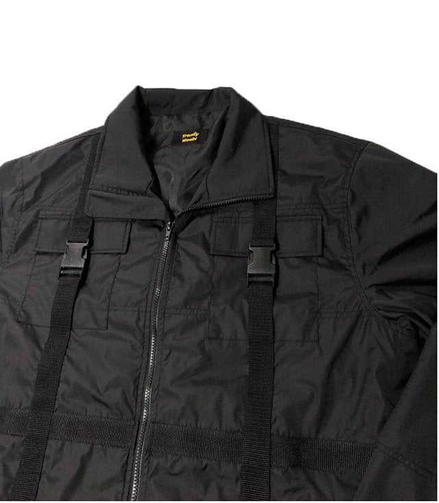 トレンディウビ(Trendywoobi) Strap Windruner Jacket　(BLACK)
