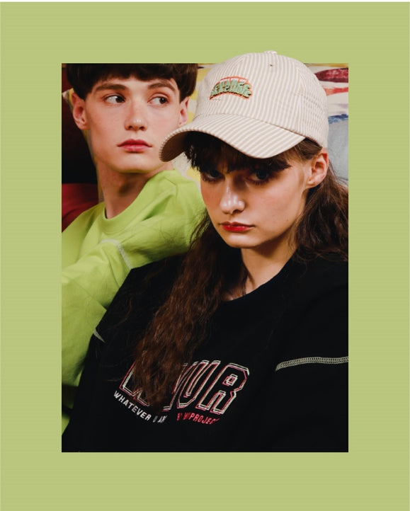 ダブルユーブイプロジェクト(WV PROJECT) Pick-up Stripe Ballcap Beige SYAC7262