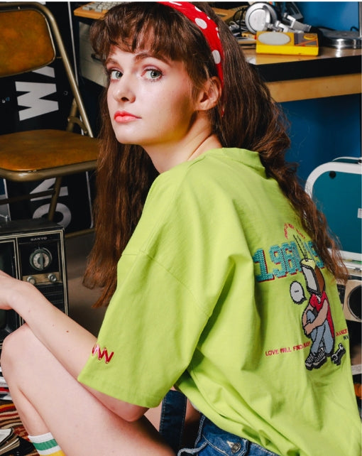 ダブルユーブイプロジェクト(WV PROJECT) Channel T-shirt Lime SYST7252