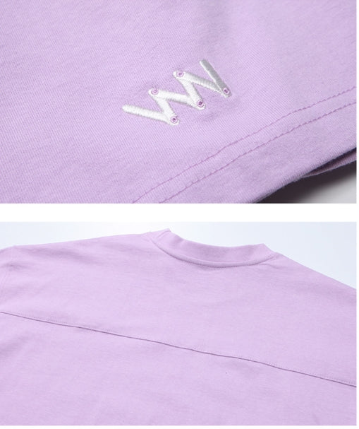 ダブルユーブイプロジェクト(WV PROJECT) Irish half-sleeved tea shirt Lavender KHST7281