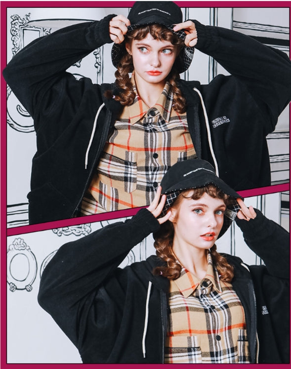 ダブルユーブイプロジェクト(WV PROJECT) CHOOSE UP FLEECE HOOD ZIPUP BLACK YROT7222