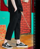 ダブルユーブイプロジェクト(WV PROJECT) BELT BANDING CROP PANTS BLACK JJLP7257