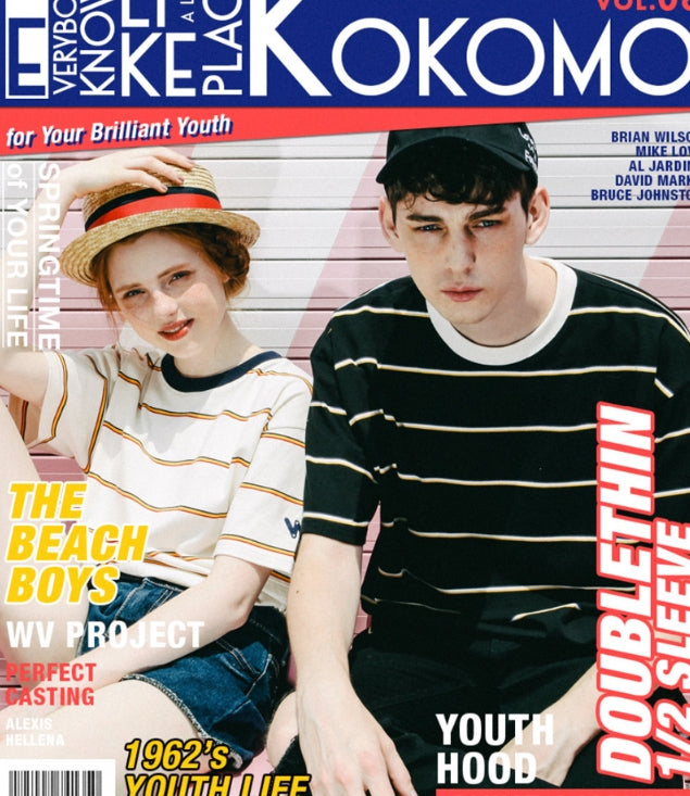 ダブルユーブイプロジェクト(WV PROJECT) DOUBLETHIN STRIPE SLEEVE (BLACK) JJST7094