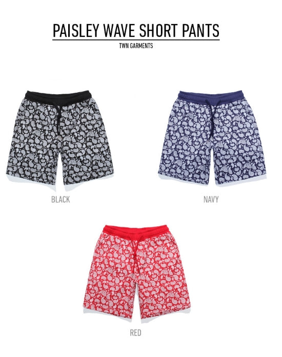 ティーダヴリューエヌ(TWN) PAISLEY WAVE SHORT PANTS STSP3193
